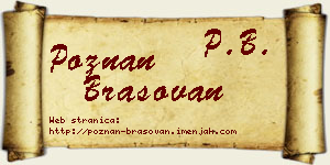 Poznan Brašovan vizit kartica